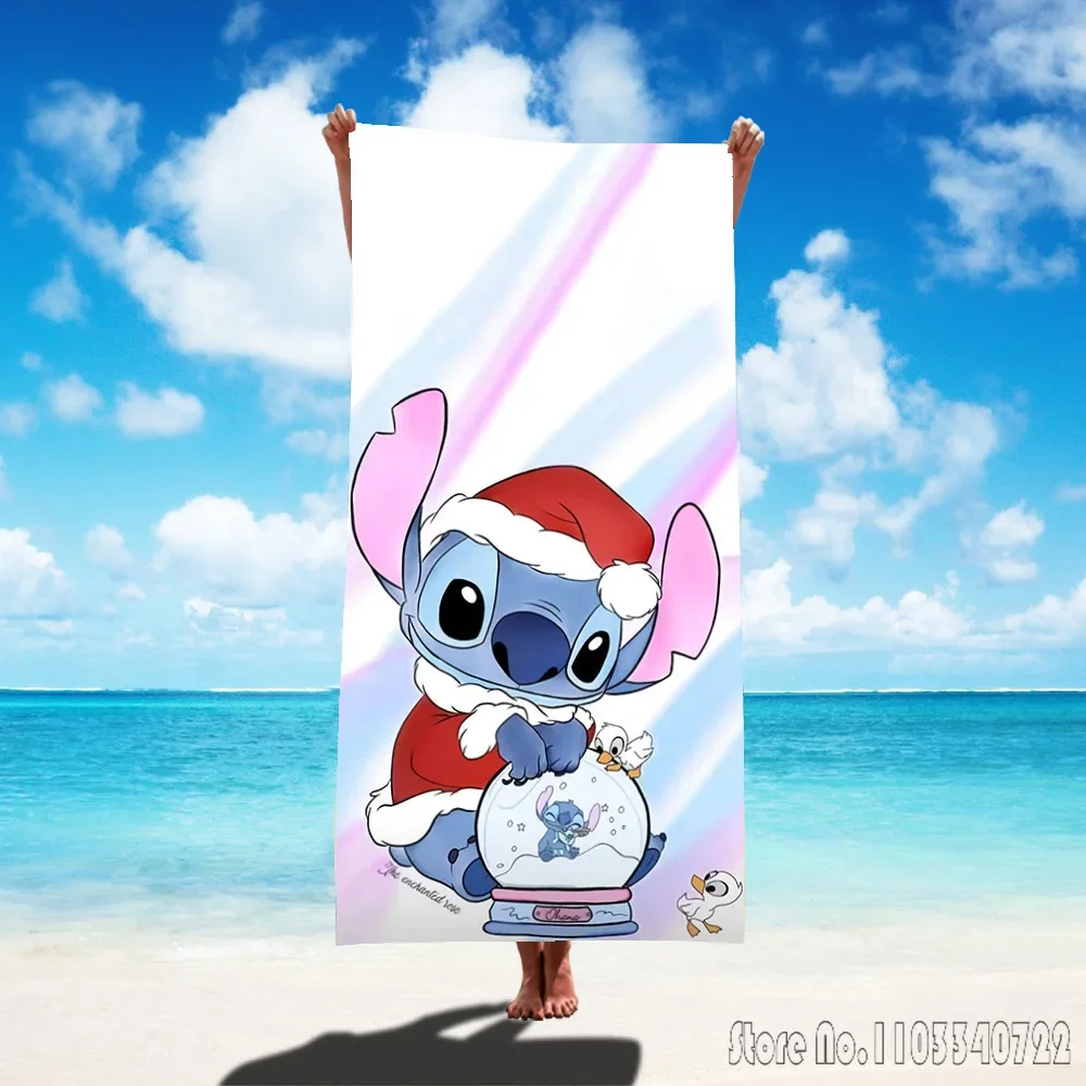 Stitch Design Bath Towel  Bath Towels Microfiber Beach Swimming Towel Decor for Kids Gift 75x150cm