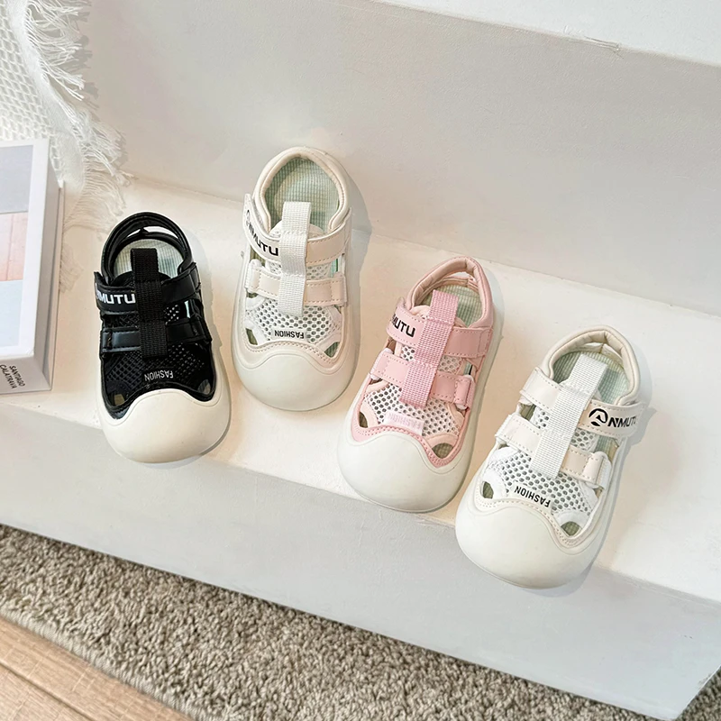 

Boys' Baotou Sandals 2025 Summer New Children's Beach Shoes Soft Bottom Korean Version Breathable Girls' Sports Sandals Net