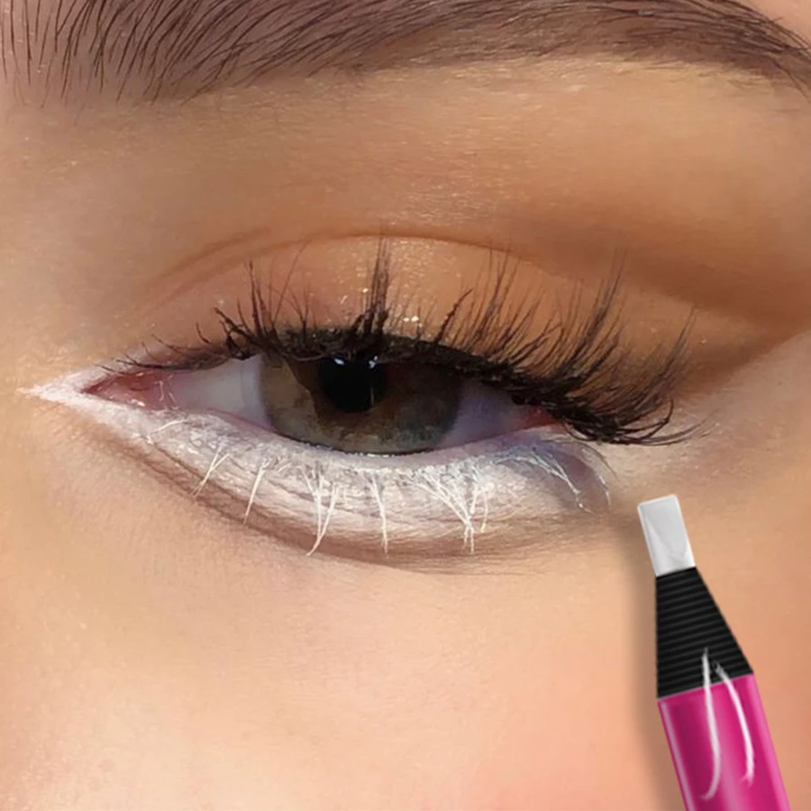 Matita per sopracciglia nera con linea a strappo a 8 colori, resa marrone ultrafine, resistente al sudore e ai sbavature con pennello per il trucco degli occhi