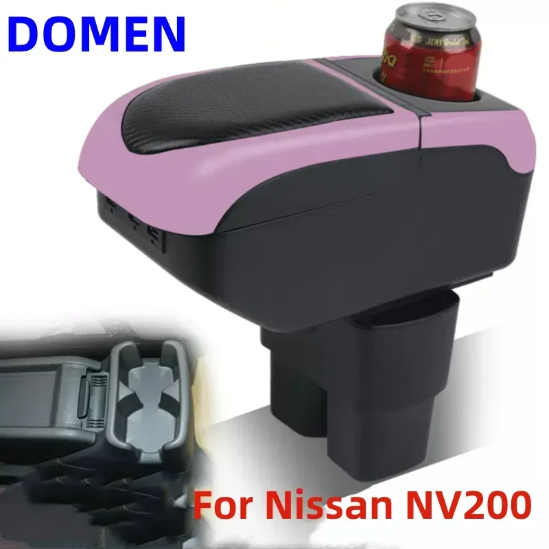 

For Nissan NV200 evalia Armrest 2009 2010 2011 2012 2013 2014 2015 2016 Car Armrest Storage box Charging with USB cup holder