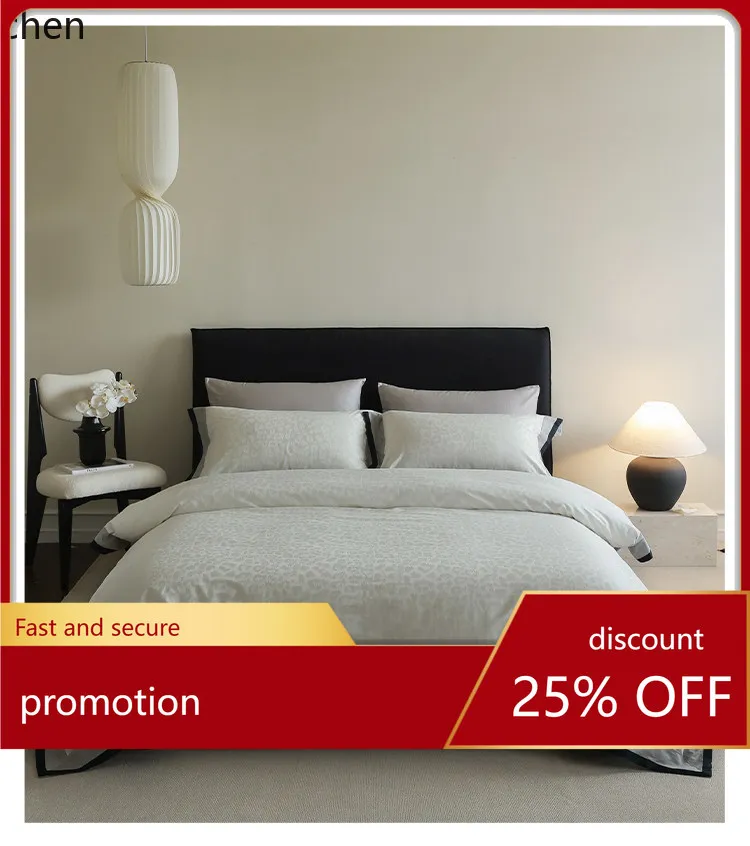 Zml long-staple cotton jacquard bedding set - premium minimalist style (4-piece)