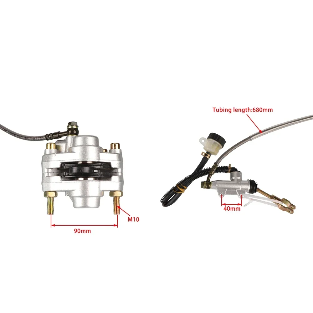 الهيدروليكية الخلفية مكبح قرصي الفرجار ل 250cc 300cc UTV عربات التي تجرها الدواب دراجة رباعية بولاريس ATV 2003-04 تريل بوس 330 2000-02 325 #6