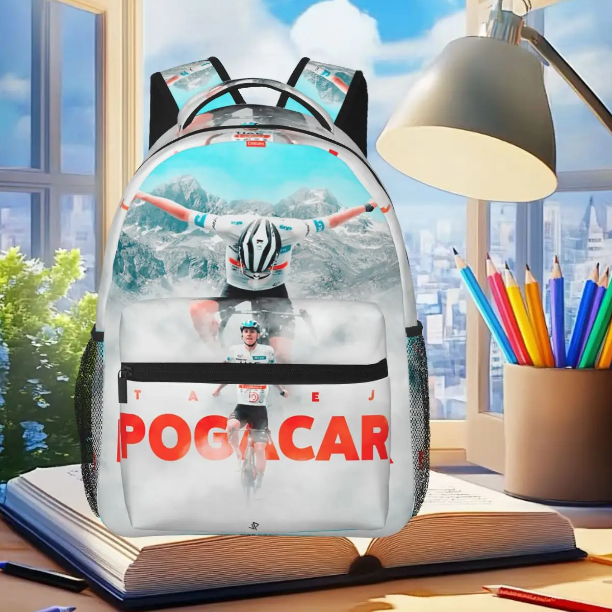 Tadej Pogacar Cycling Pogi Team Summer Tour-De France Backpack Student Boys Girls BookBag Children School Bag Shoulder Bags