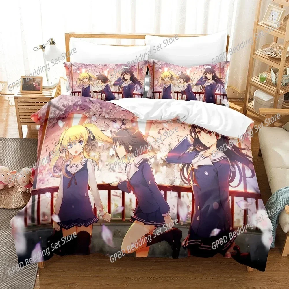 Saekano How to Raise a Boring Girlfriend Comfortable Duvet Cover Pillowcase Bedding Set Children Bedroom Decoration Home Textile