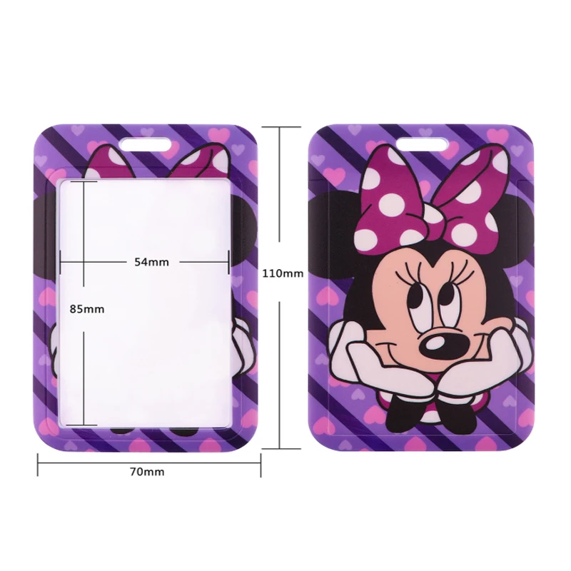 Cartoon Animation Disney Mickey Mouse Mobile Phone Lanyard PVC Card Sleeve Hanging Neck ID Card Student Campus Card Gift