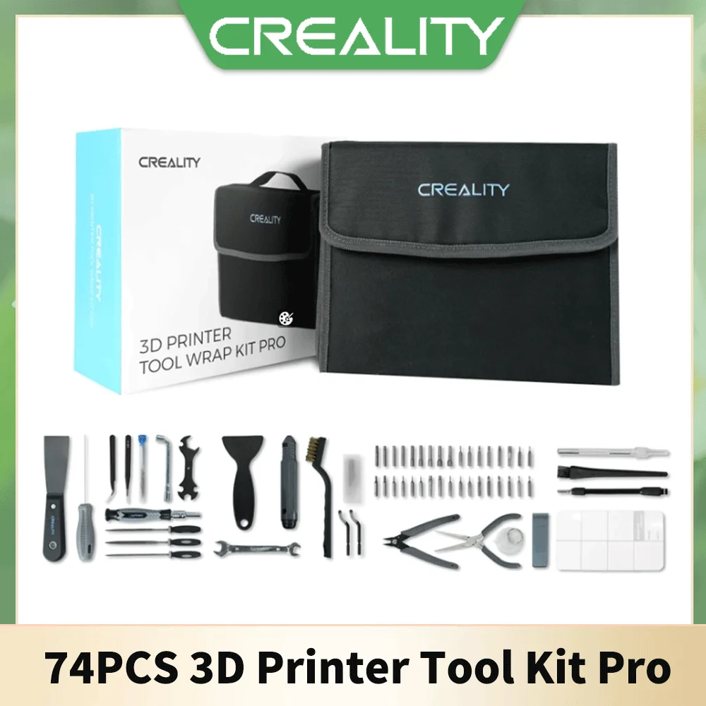 Creality Official 74Pcs 3D Printer Tool Kit Bag Pro for 3D Print Removing Repairing Filament Cutting Cleaning Needles Nose Plier