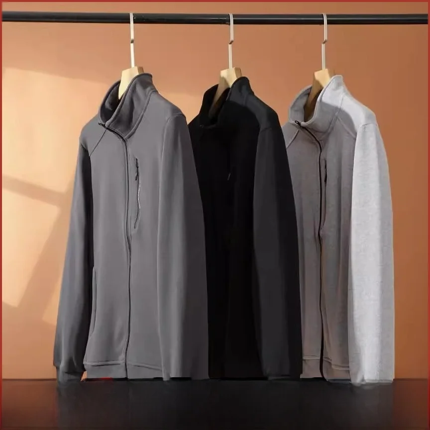 

Thiened Fce Men's Stand Collar Jaet Autumn Winter New Sle Spor Casual Commuter Windproof Zipper Closure Coat