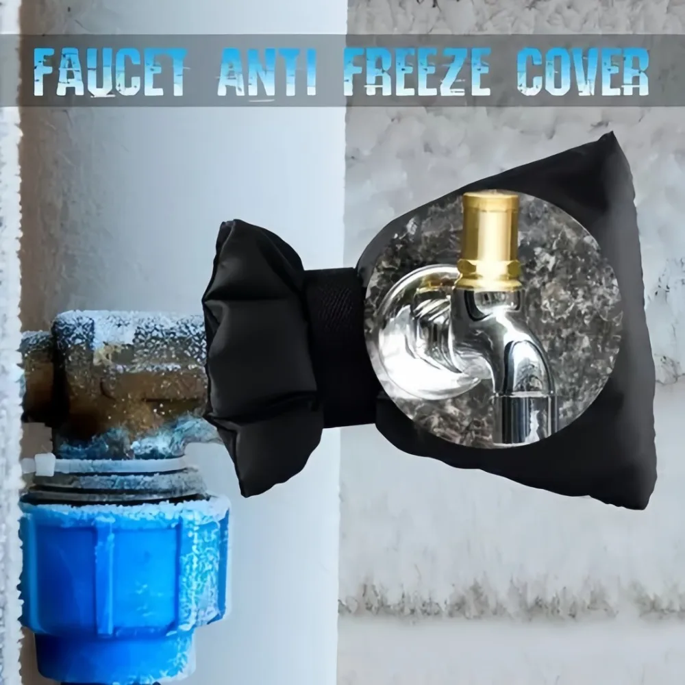 Outdoor Faucet Covers Polyester Faucet Cover Freeze Protection Insulation Waterproof Reusable Suitable for Various Garden Tap
