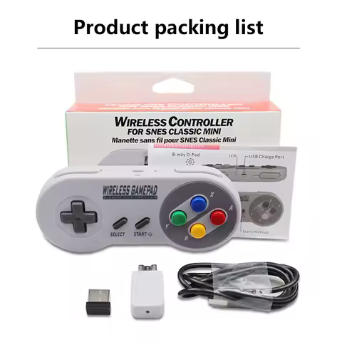 Colorful 2 Reciever Wireless 2.4G Game ByBluetooth Controller Wireless Joypad Joystick for SNES Classic MINI PC Windows