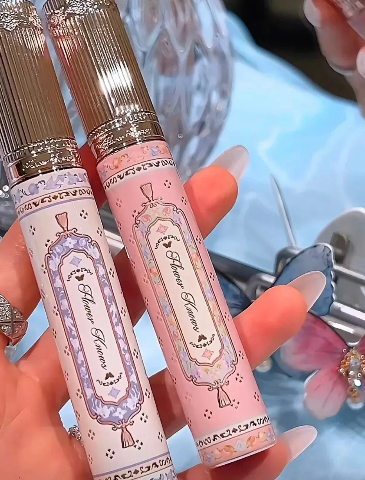 Flower Knows Butterfly Cloud Schouder Series Mascara 3,2 ml Wimperverlengende Mascara Waterproof Schoonheid Cosmetica