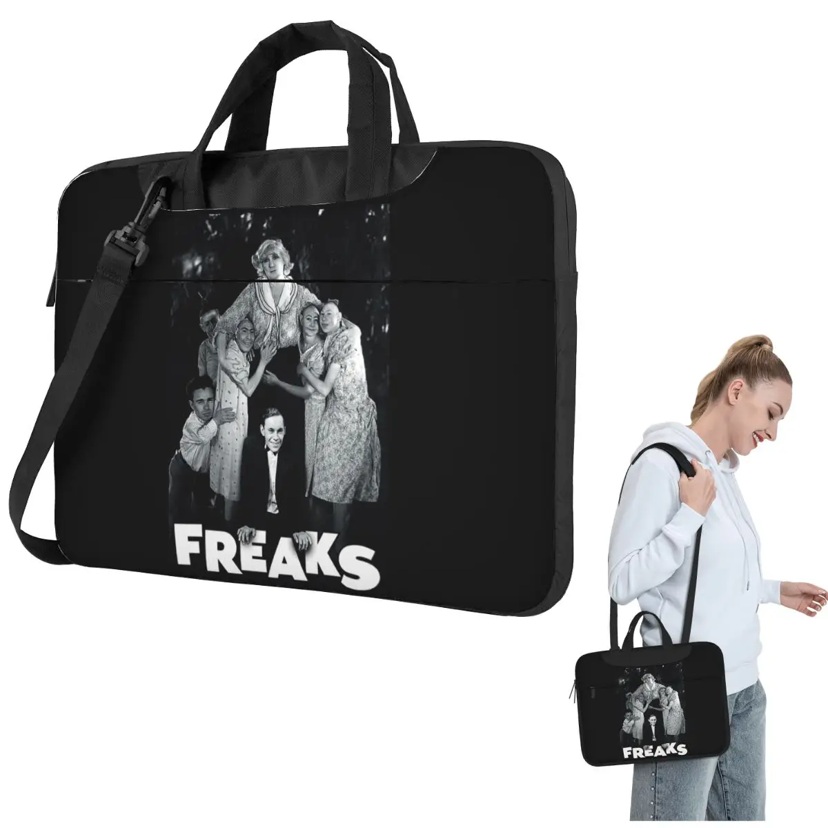 

Freaks 1932 Gobble We Accept Her One Of Us Laptop Bag Protective Case Computer Bag 13 14 15.6 Inch Crossbody Notebook Pouch