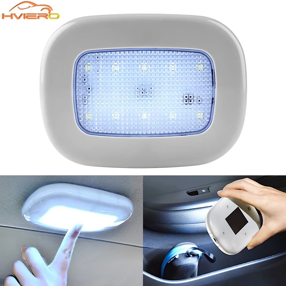

Car Door 10Led DC 12V Roof Lighting Decoration Trunk Dome Reading Light Welcome Ceiling Tail Interior Auto Touch Lamps Universal