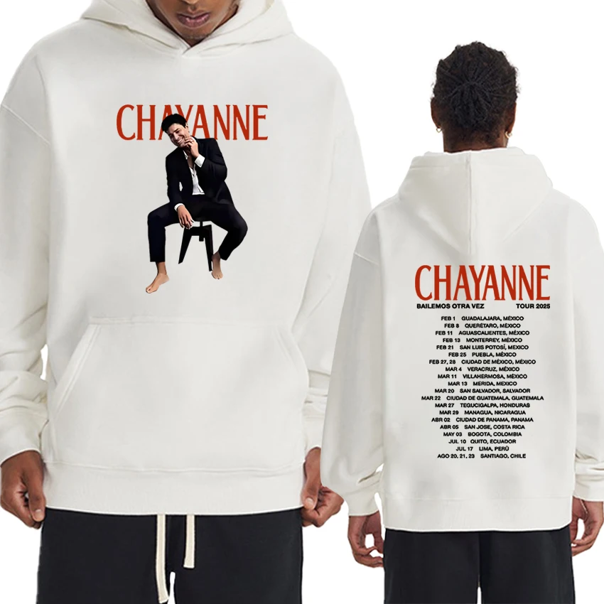 

Hot Rapper Chayanne Bailemos Otra Vez Tour 2025 Album Hoodie Men women vintage hip hop streetwear Unisex Fleece Loose Sweatshirt