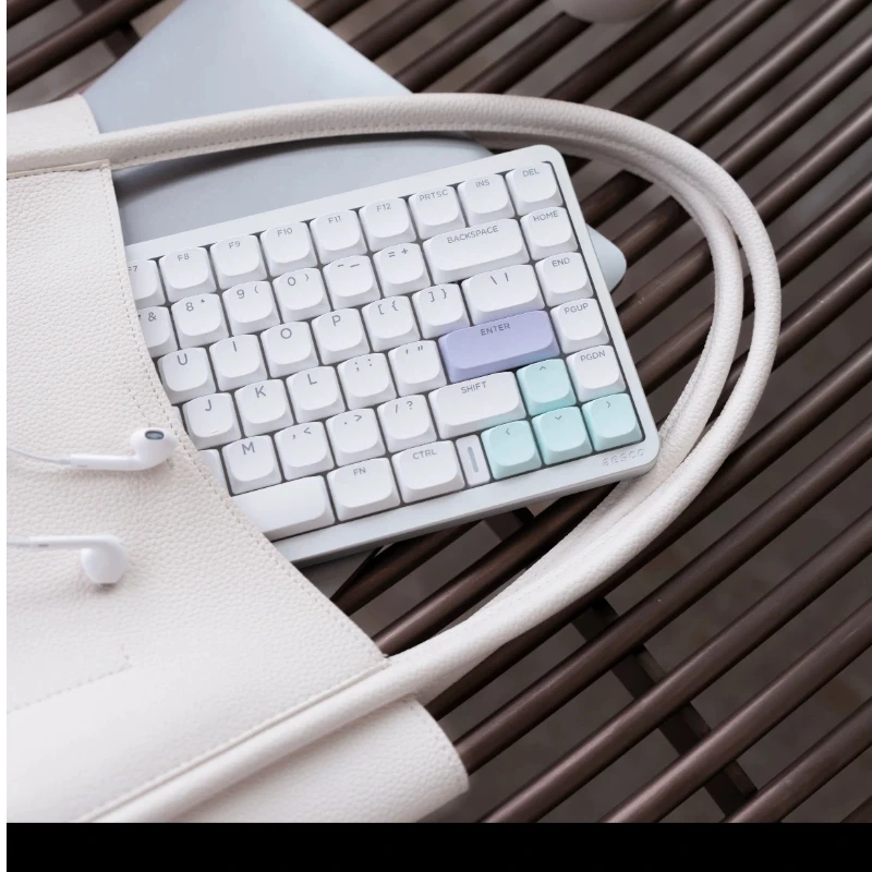 AESCO A83 Air Tri‑Mode Low‑Profile Mechanical Keyboard,CNC Aluminum Alloy Top Case Programmable Wireless Keyboard For Office