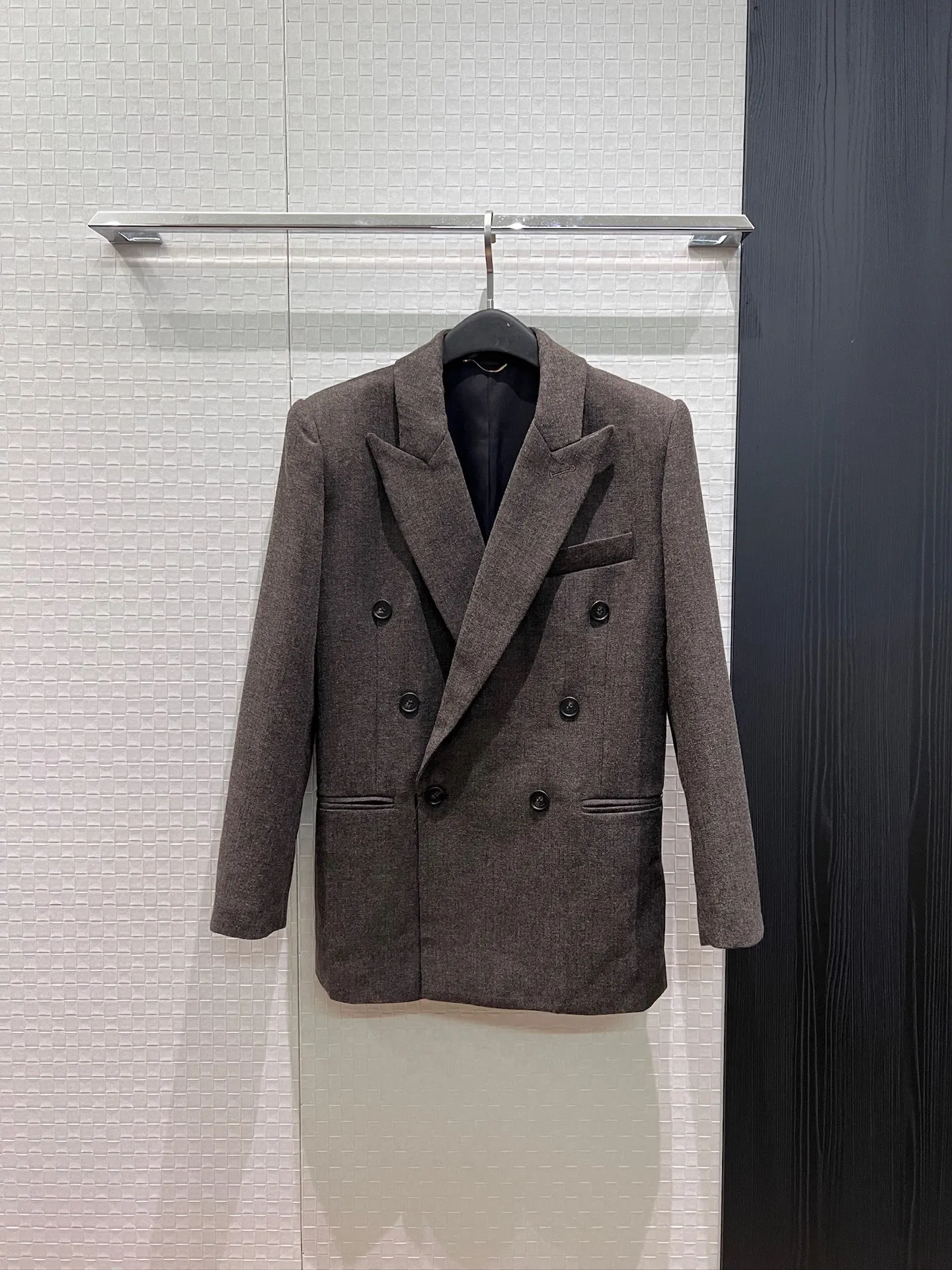 2026 New Design Double-button Printed Tailored Wool Blazer for Women
