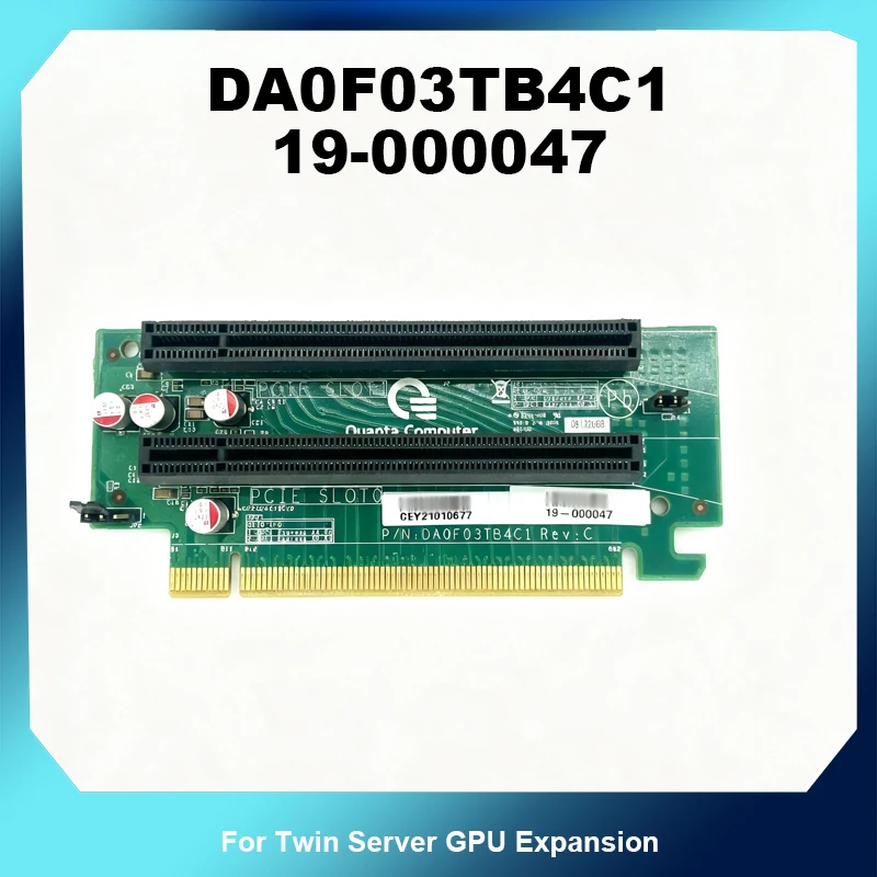 PCI‑E 16X To Dual PCI‑E 16X Horizontal GPU Riser Card DA0F03TB4C1 19‑000047 For Twin Server GPU Expansion