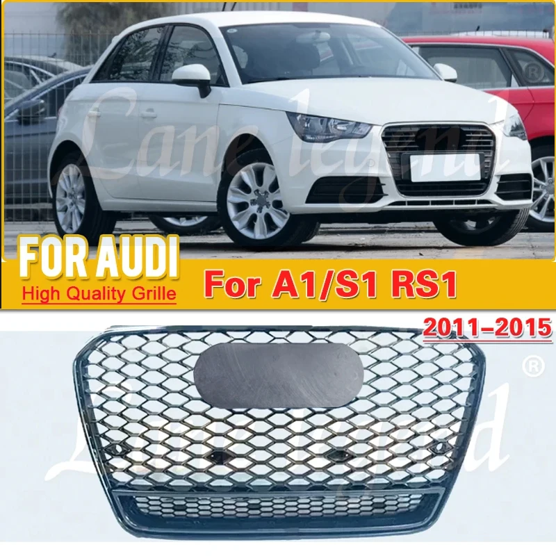 

Honeycomb Grille for Audi A1 2011 2012 2013 2014 2015 Front Grille Grills Net Assembly Frame Decorations Auto Replacement