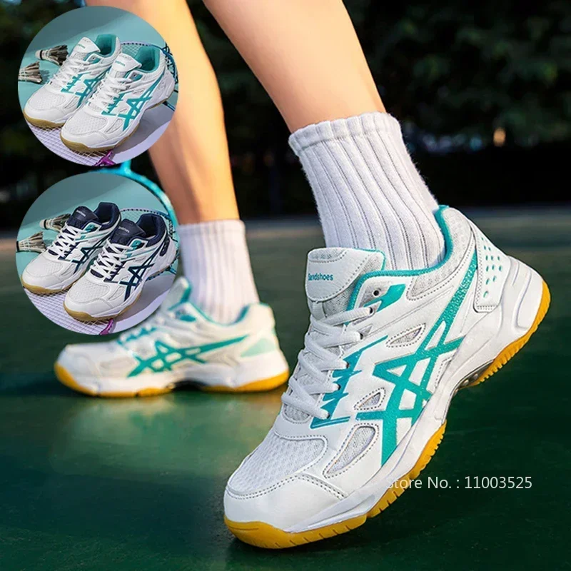 Ultra-light Badminton Shoes Men Women Anti-slippery Table Tennis Sneakers Unisex Cushioning Volleyball Shoes Outdoor Footwear