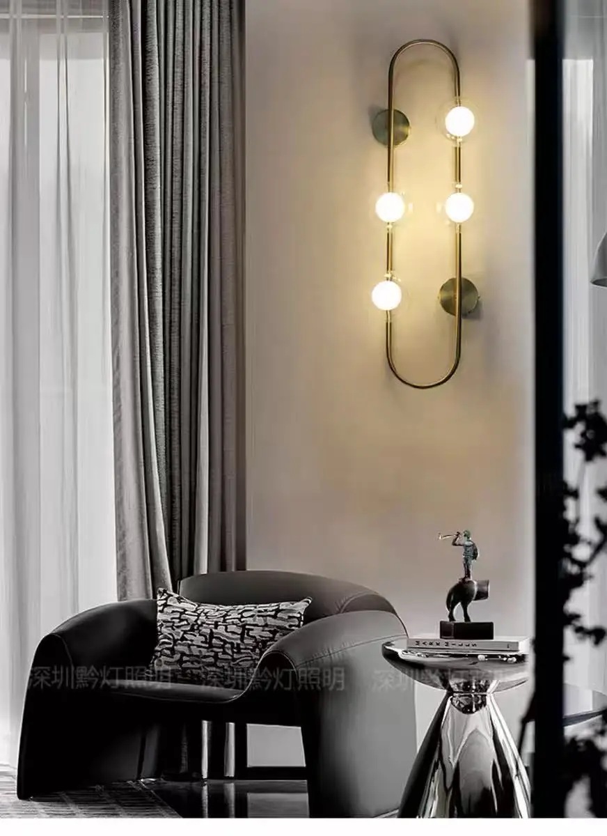 

Настенные светильники Nordic Luxury-lite: медные, в форме скрепок, с деревянными и железными элементами, креативные светильники для спальни, домашнего декора, люстра