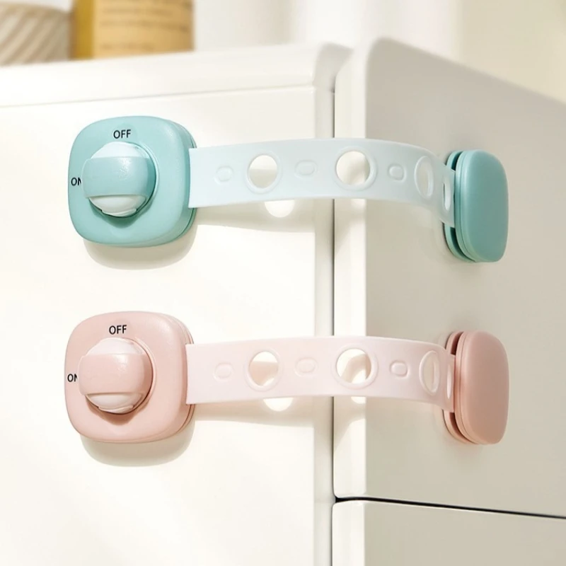 Verstellbare Kindersicherungen für Küchenschränke, Türschränke, Kühlschränke, Babysicherheitsschrankverschluss mit Klebeband, ohne Bohren – Detail 6