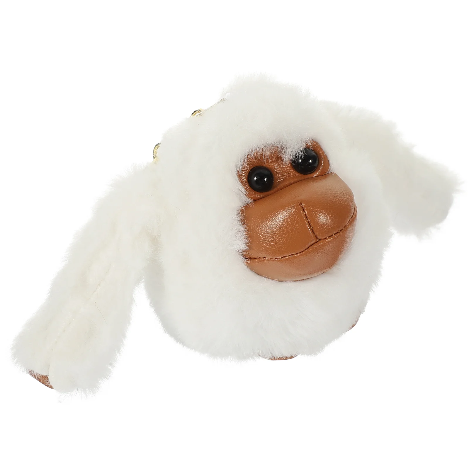 

Key Gorilla Animal Plush Pendant Keychain (plush Gibbon-brown) 1pc Decoration Stuffed Metal Button Plushies