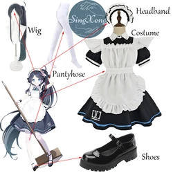 SingXeng Game Blue Archive Anime Tendou Arisu Cosplay Costume Wig French Maid Lolita Skirt Woman Kawaii Sexy Carnival Halloween