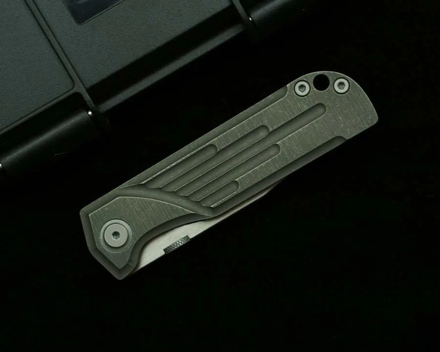 LEMIFSHE Squirrel Master XL Титановая ручка D2 Лезвие Керамический подшипник EDC Инструмент Кемпинг Охота Утилита Открытый Складной нож