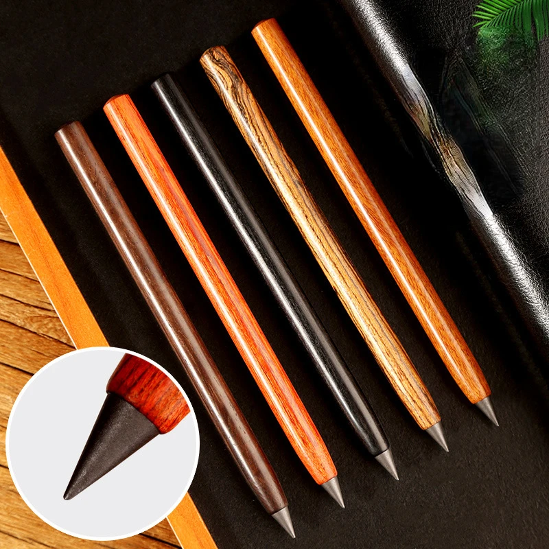 Unlimited Writing Wooden Eternal Pencil Student Art Sketch Pencil No Ink Painting Tools Replaceable School Supply Stationery