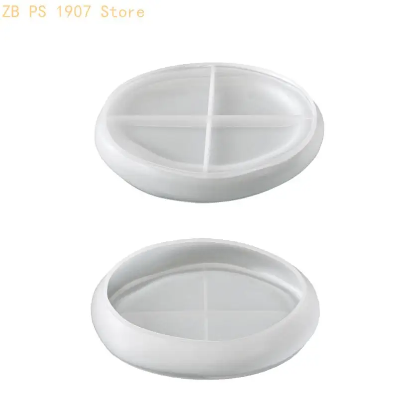 Storage Tray Mold for Irregular Oval Tray Casting for Crafts Silicone Texture 55KA
