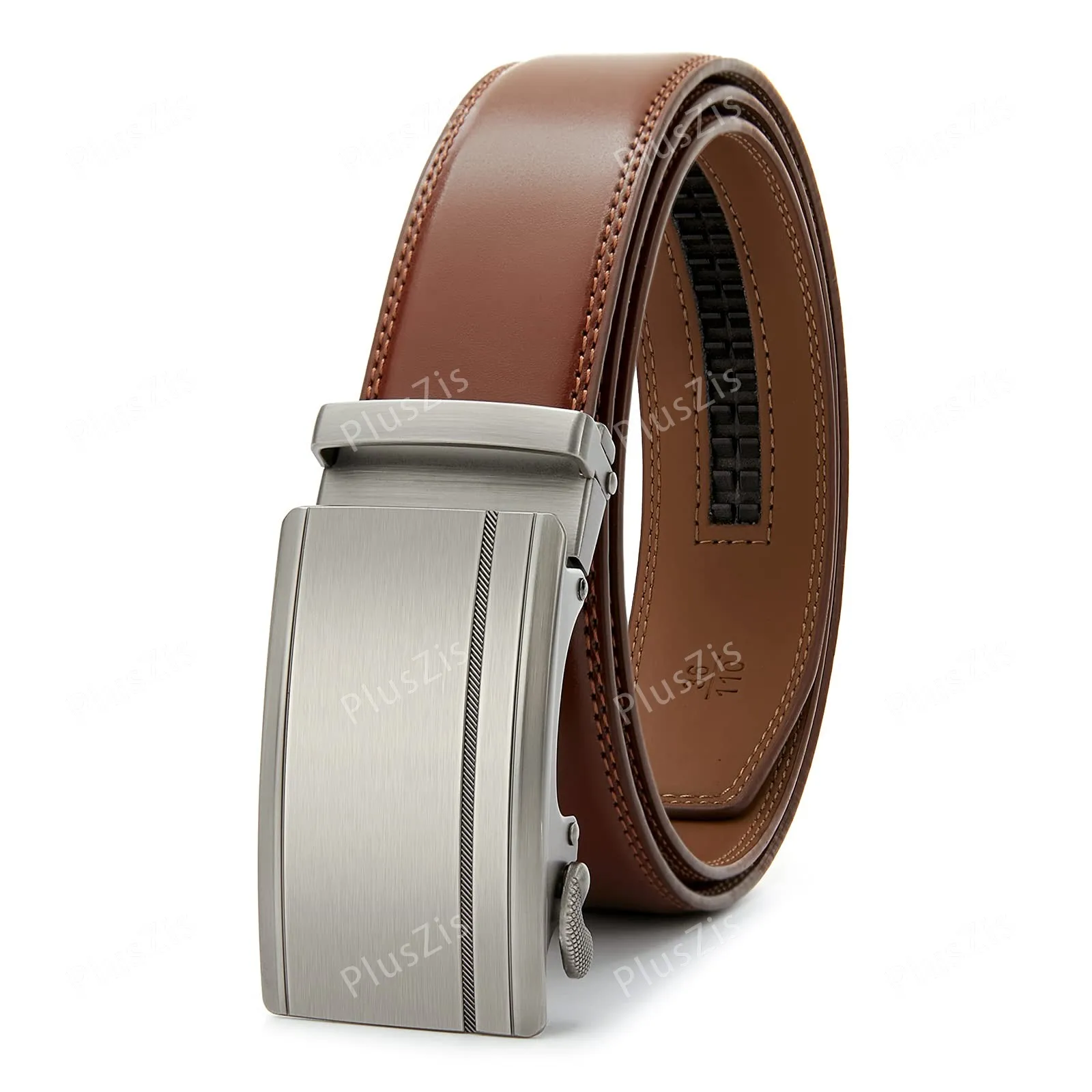 

Men's Leather Ratchet Dress Belt Brown cognac