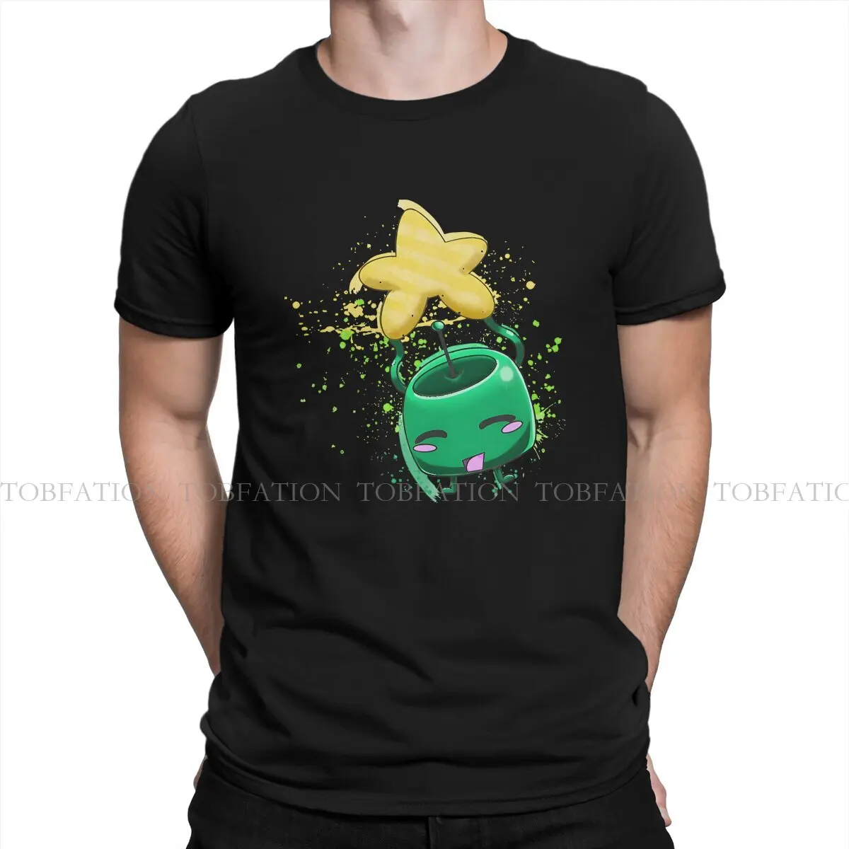 Postcard Junimo Stardew Valley Men T Shirt Cotton Grunge O-Neck Tee Shirt Harajuku Clothing