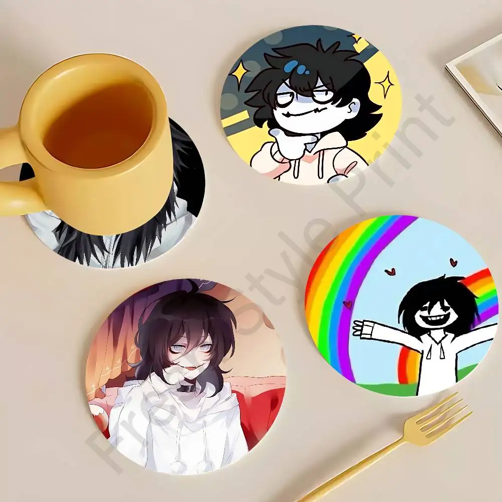 

Cool J-Jeff Art K-Killer Round Wooden Coasters For Cute Design Suitable for Drinks Tea,Coffee Home Perfect Gift