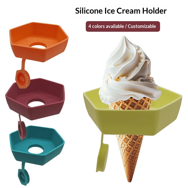 Portable Ice‑cream Cone Drip Guard Food‑Grade PP Plastic Stackable Compact Storage for Outdoor Picnic Travel All‑Age Kids Adults