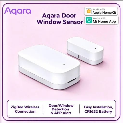 Aqara Zigbee Door Window Contact Sensor Smart Home Security Detector Door Window Open Close Remote Alarm Works with Mijia APP