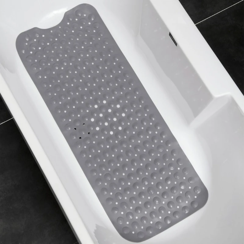 

Non-Slip Bath Tub Shower Mat with Suction Cups,Machine Washable Bathroom Mats with Drain, Extra Large Bathtub Mat, 100x40cm