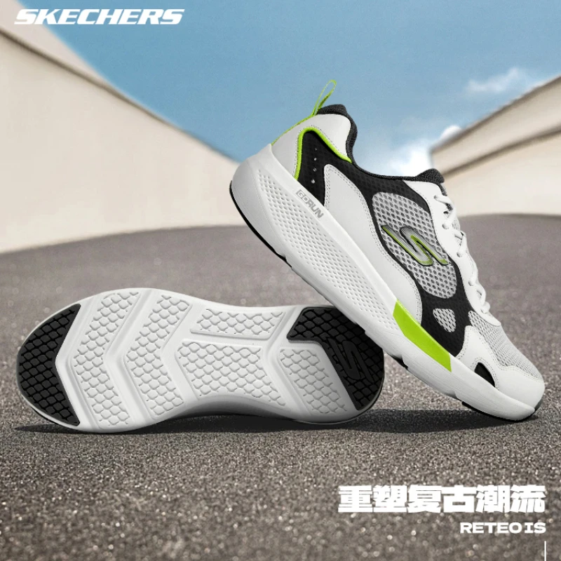 Skechers Men Running Shoes Shock-Absorbing Sneaker Male Lightweight Breathable Tennis Non-slip Sports Shoes 런닝화 jogging homme