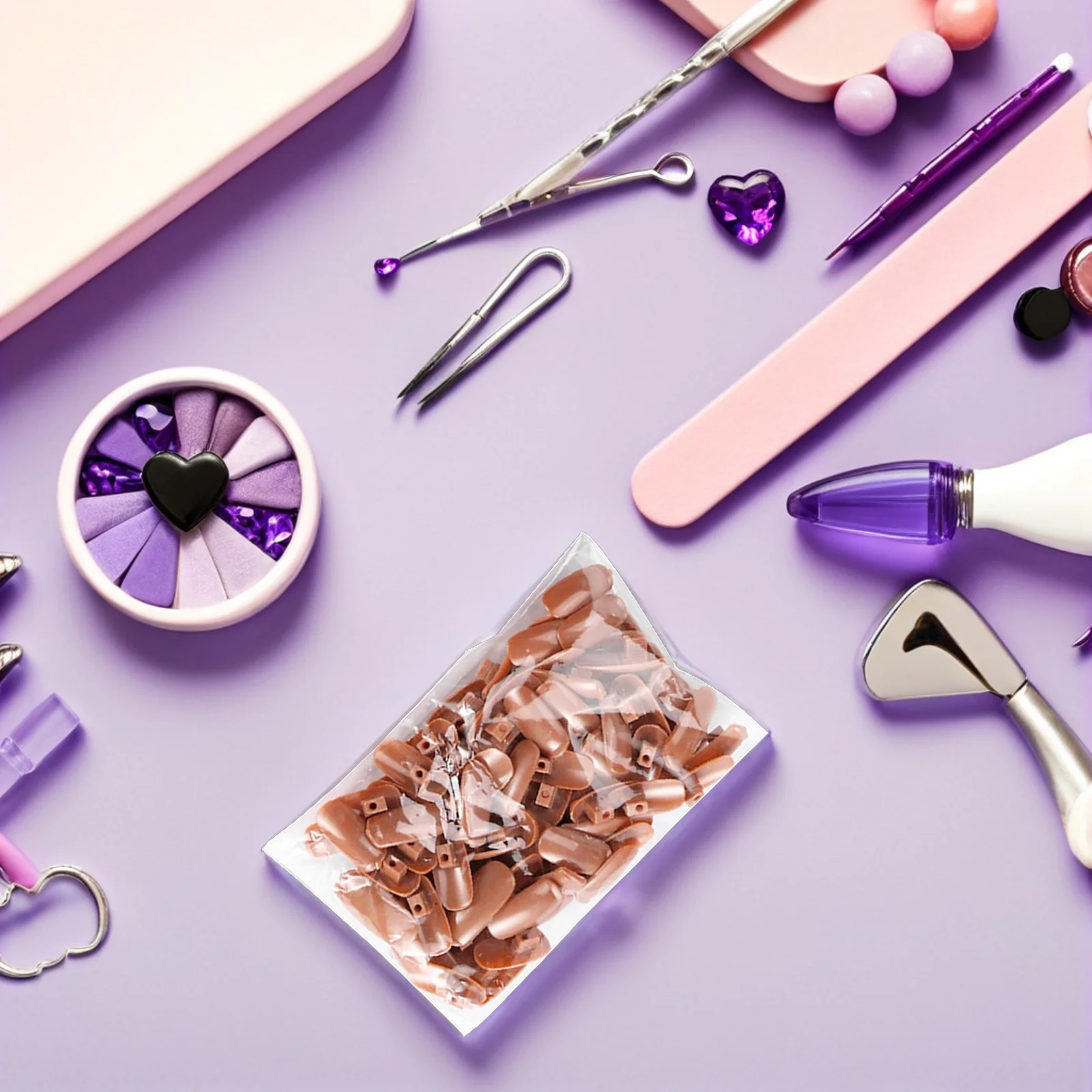 300個の練習用ネイルチップ、スムーズな付け爪、ネイルアートトレーニング、マニキュア学生、初心者、サロンアーティスト、自宅での使用に