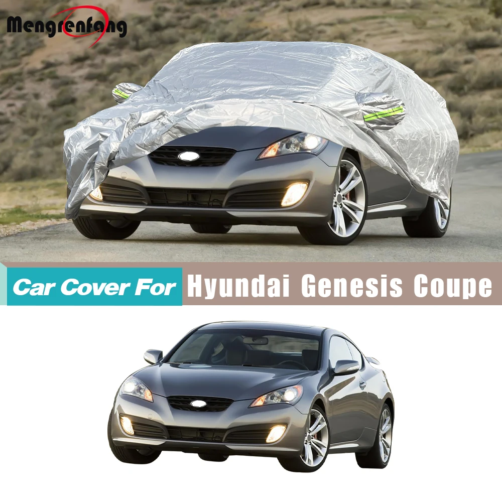 Full Car Cover For Hyundai Genesis Coupe 2009-2025 Auto Anti-UV Sun Rain Snow Ice Wind Protection Cover