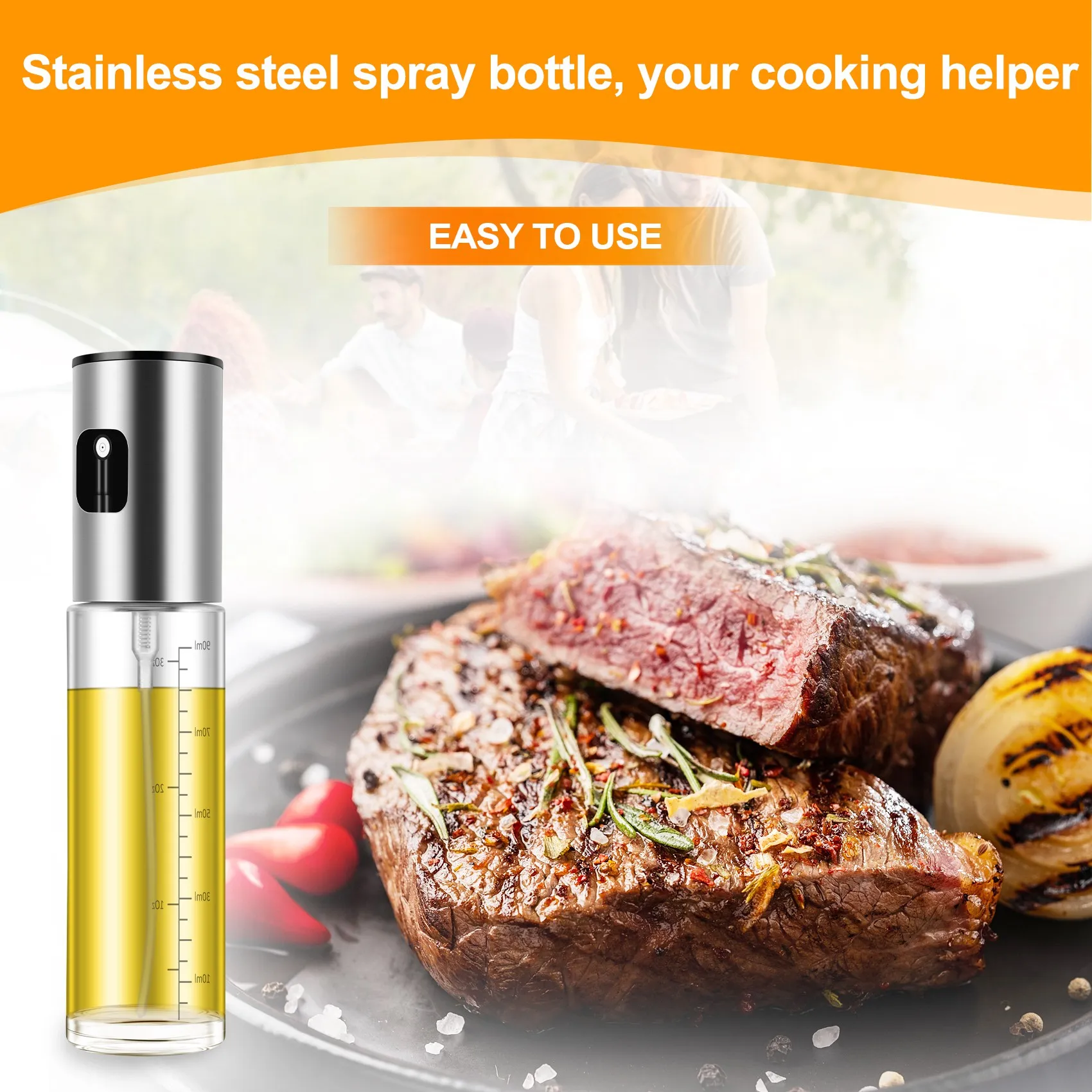 2 قطعة زجاجة زيت من نوع الصحافة للطبخ زجاجة رذاذ مستر الزيت لمقلاة الهواء بخاخ زيت الطبخ