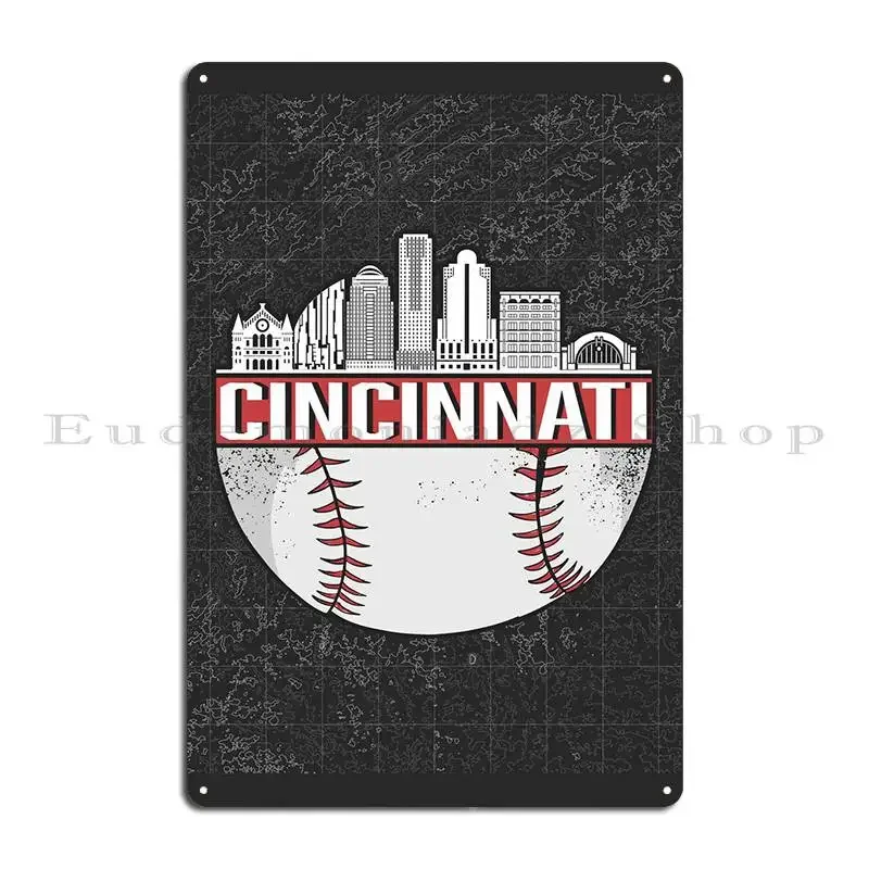 Cincinnati Baseball Metal Sign Wall Pub Pub Wall Decor Printing Customized Tin Sign Poster
