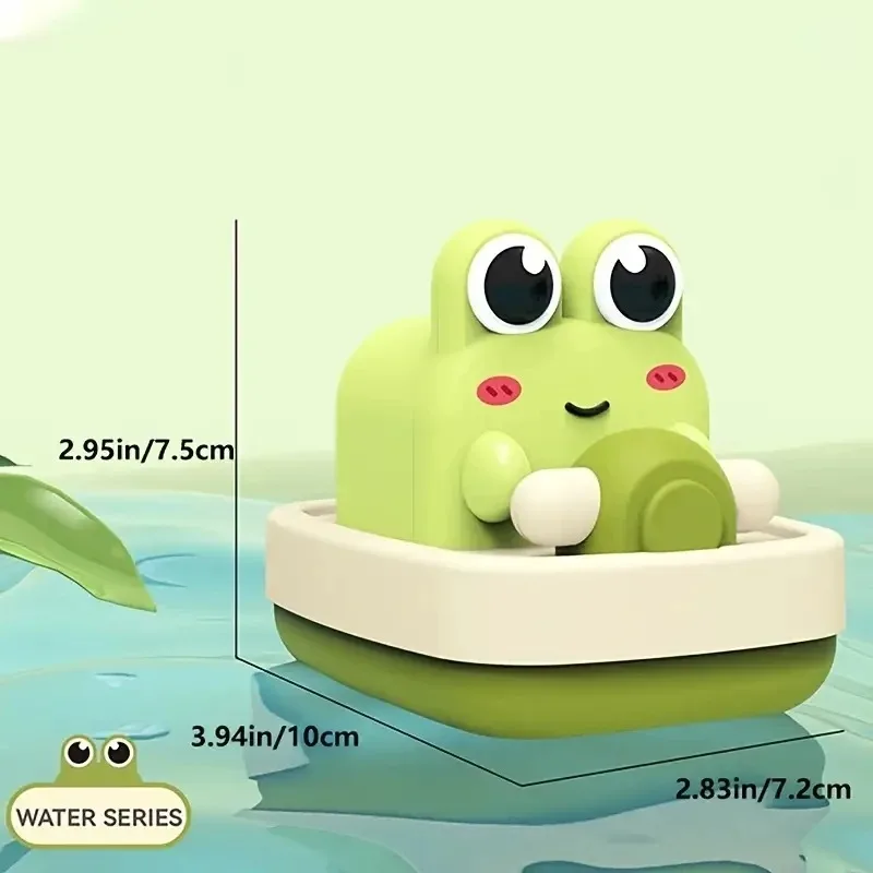 Baby Bath Time Wind-Up Toys Set, Interactive Turtle Crocodile Duck Frog, Parent-Child Playset, Fun Animal Accessories for Kids