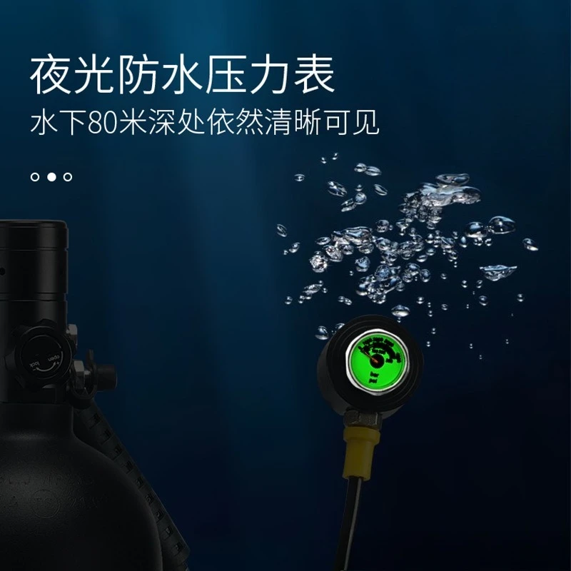 New X5000Pro2 liters diving snorkeling equipment scuba oxygen tank underwater breathing apparatus residual pressure gauge