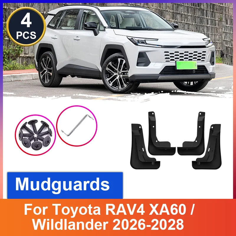 

Car Mudguards For Toyota RAV4 XA60 Wildlander 2026-2028 Mud Flaps 4Pcs/set Anti-Splash Guard Front Rear Fender Auto Accessories
