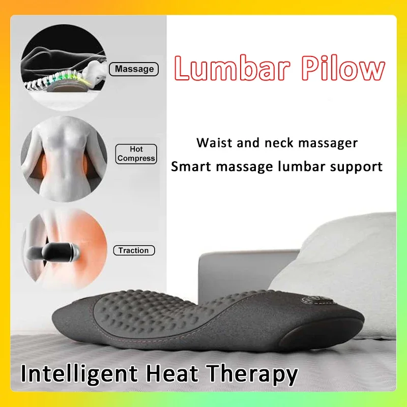 

Лежащая плоская талия, облегчение талии, поддержка талии, подогрев, вибрационный массажер для спины, подушка для талии, массаж спины, защитная подушка, массаж