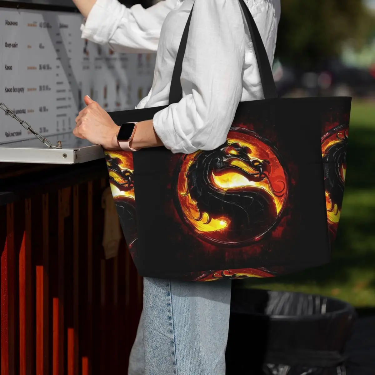 

Пляжная большая сумка Mortal Kombat, спортивная сумка для занятий йогой, большая большая сумка, женская дорожная сумка, сумка для фитнеса