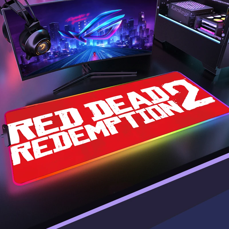 Red Dead Redemption 2 Mouse Pad Kawaii Desk Accessories Gaming Mousepad Rgb Keyboard Mat Deskmat Mats Anime Mause Gamer Pc Pads