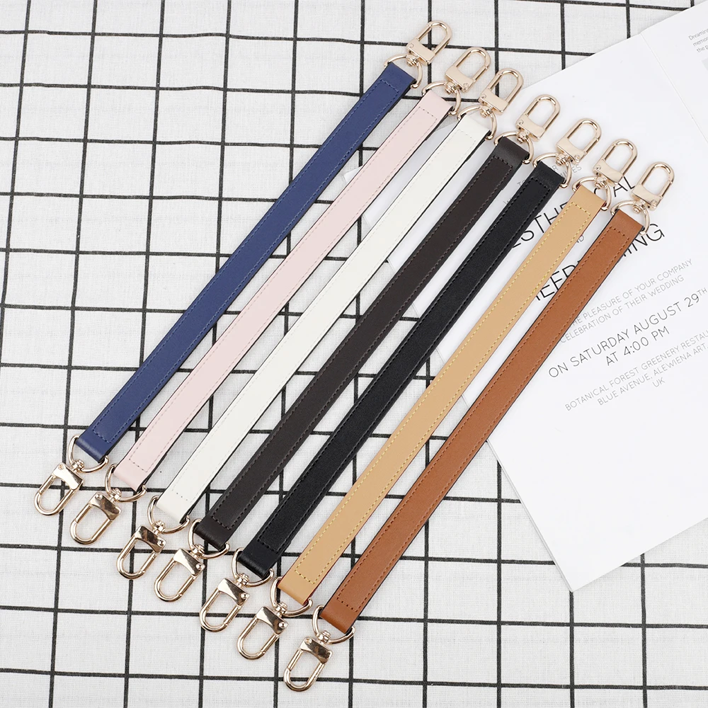 Genuine Leather Bag Strap With Silver Gold Hardware Shoulder Strap Handbag Strap For Obag Handle High Quality Bag Accessories