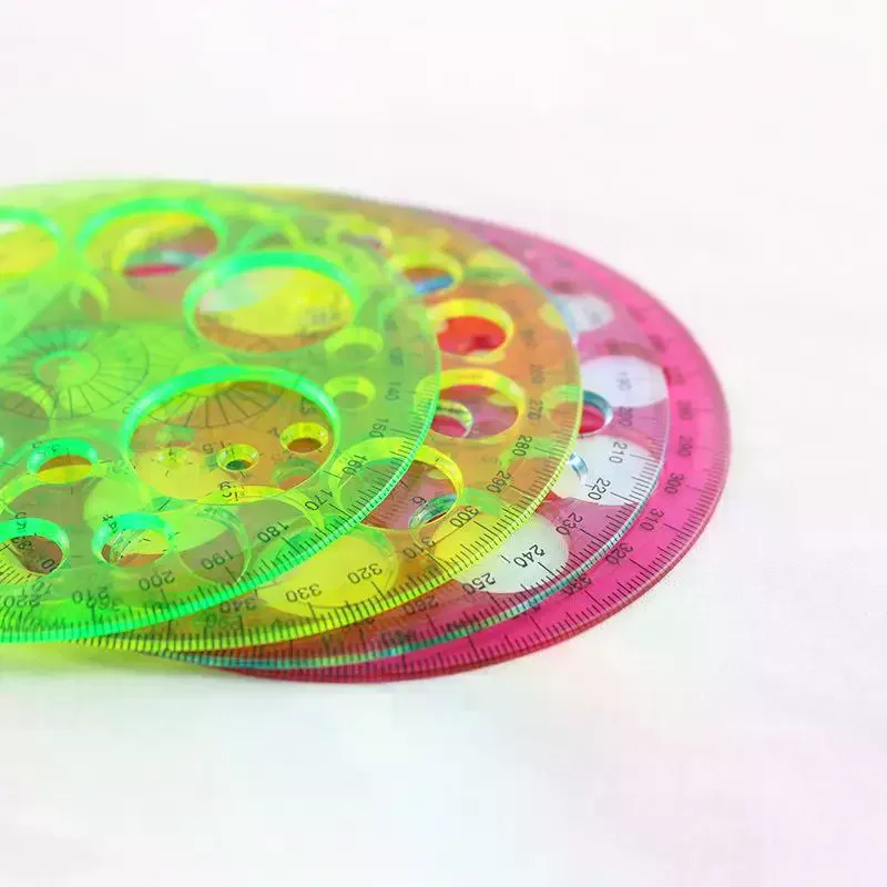 

Круги для рисования, геометрический рисунок, трафареты, инструменты, многофункциональный геометрический шаблон, пластиковая измерительная линейка