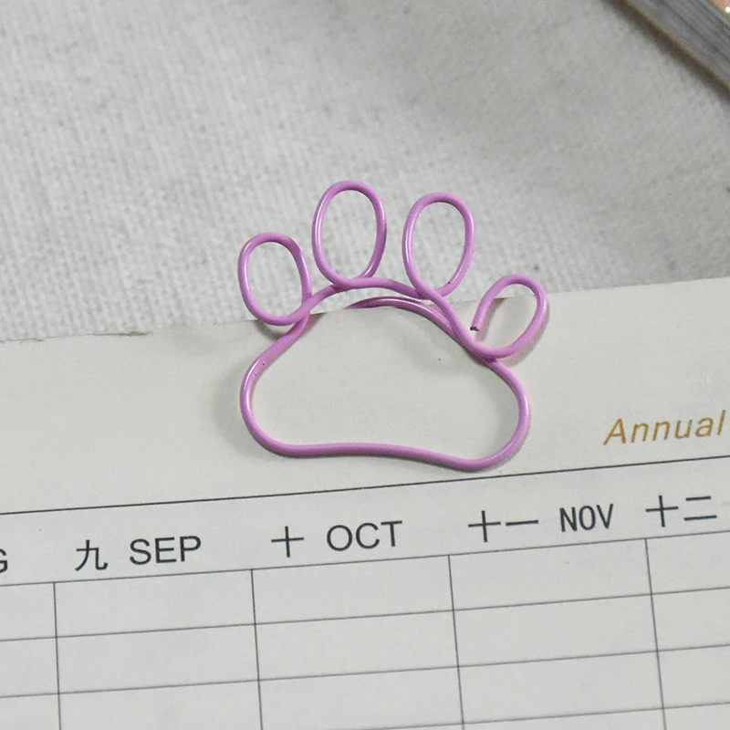 10Pcs Dog Claw Paper Clips Creative File Clamp Paper Clip Cute Bookmark Holder Paper Decorative Clip For Office School Home