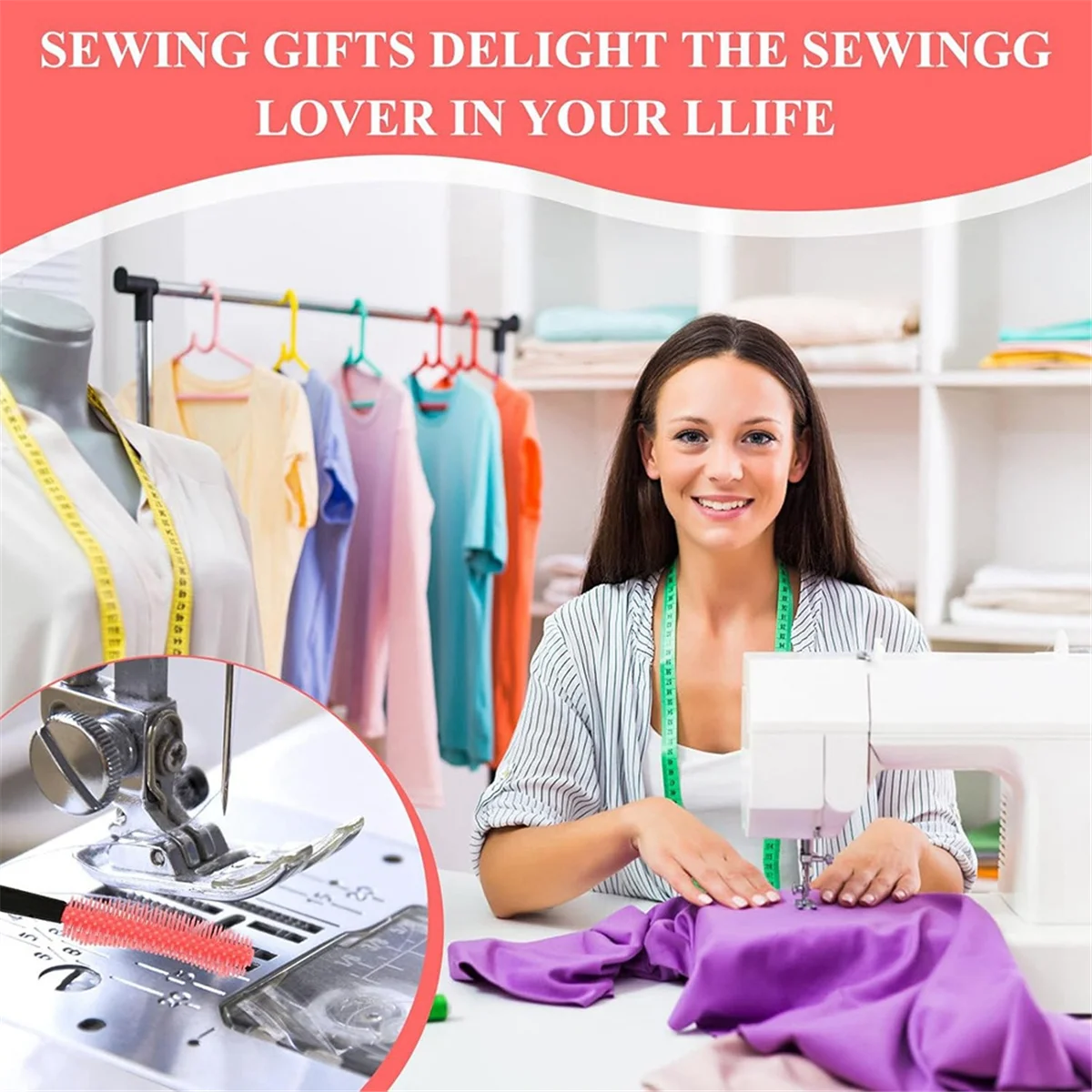 A83Z Sewing Machine Cleaning Brushes - 40 PCS Reusable Silicone Sewing Machine Cleaning Kit with Transparent Storage Box